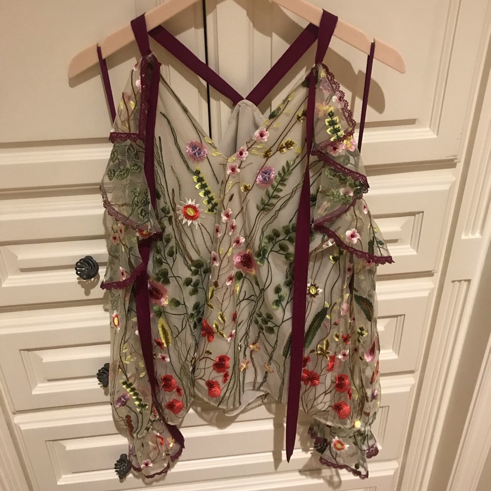 Alexis Embroidered Off the Shoulder Top